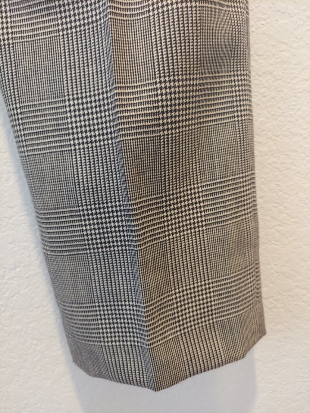 Vintage Lauren Ralph Lauren 100% Wool Trousers - Glen Plaid Pleated Dress Pants - Picture 12 of 12